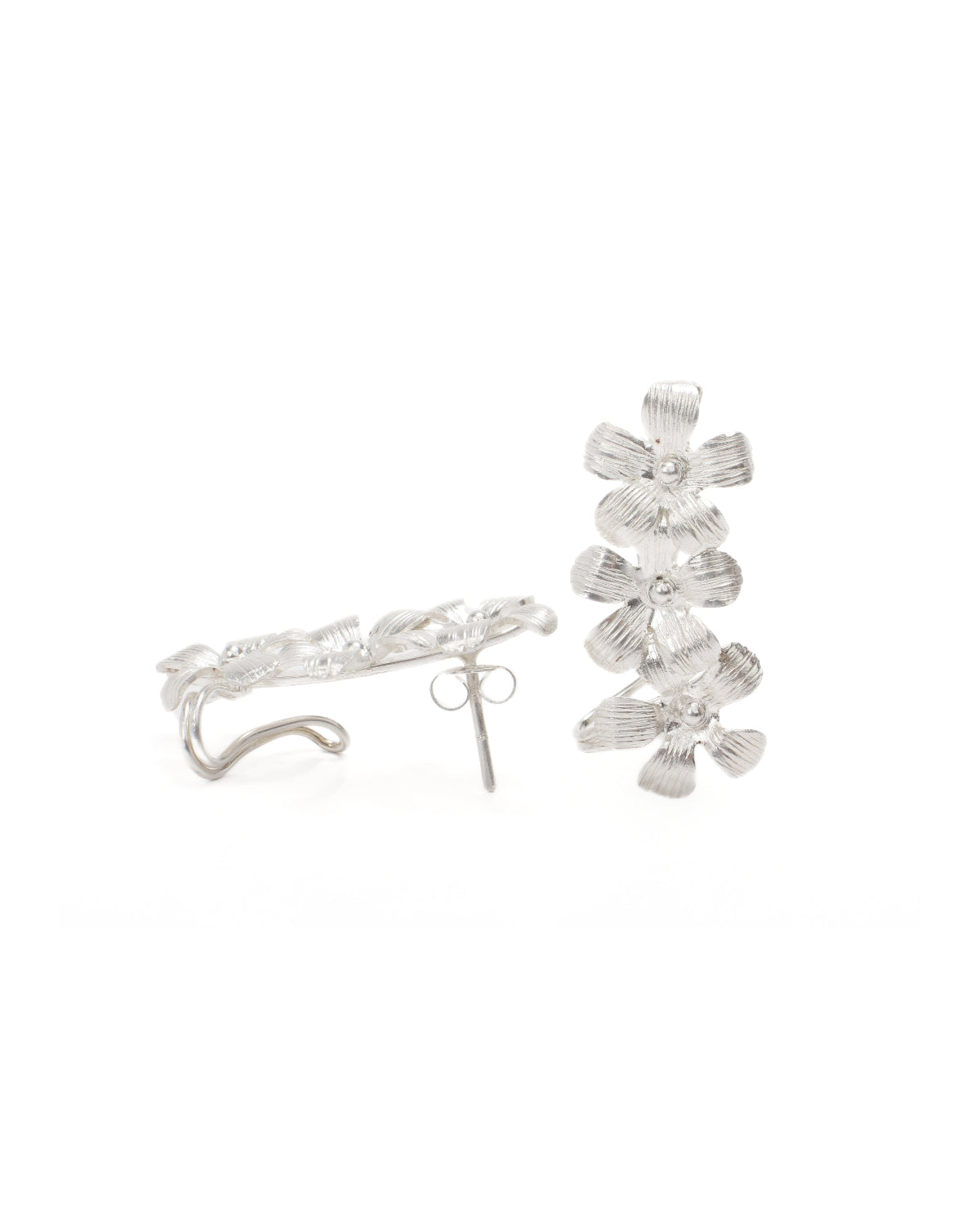 Aretes Tres Margaritas en Plata 950