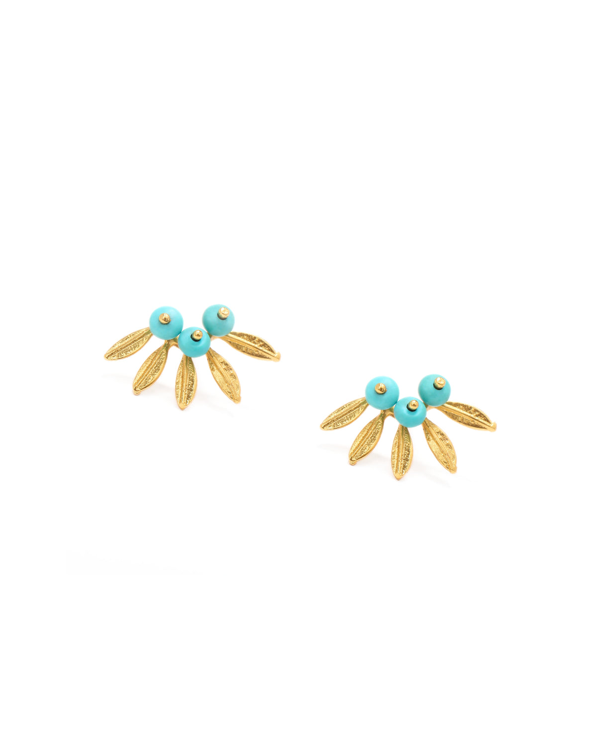 Aretes Flor Frailejon Turquesa
